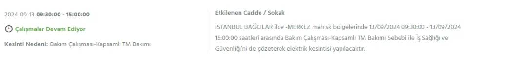 İstanbullular dikkat: BEDAŞ'tan13 Eylül cuma için elektrik kesintisi duyurusu 5